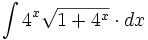 \int 4^x \sqrt{1+4^x} \cdot dx