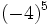 (-4)^5\,