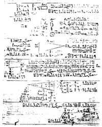 Detalle del papiro Rhind